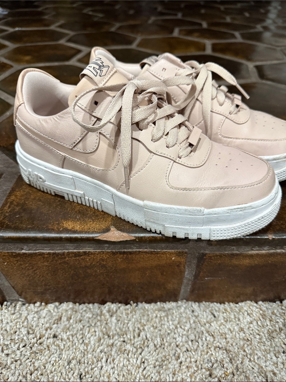 Nike Women’s Sneakers in Blush Pink with White Sole